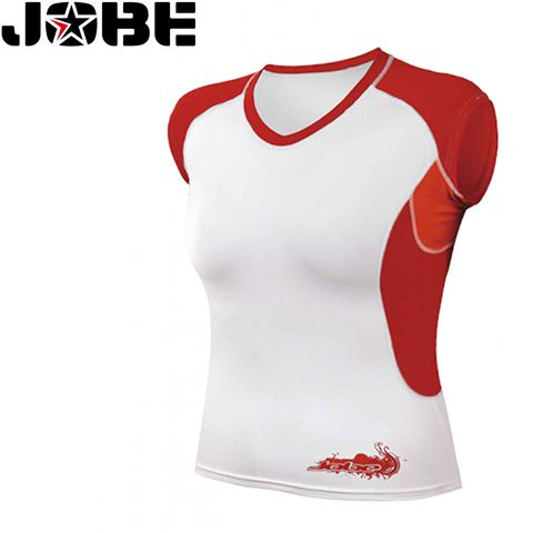 300408007-S - Футболка лайкрова жіноча Rash Guard First red