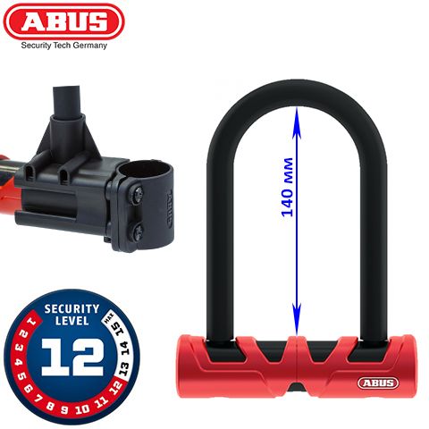 81689-5 - Велозамок U-подібний ULTIMATE 420/150 HB140 USH Red