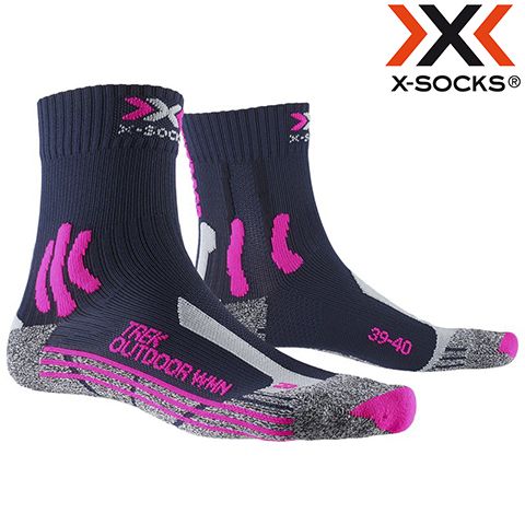 XS-TS13S19W-A056#41-42 - Шкарпетки Trek Outdoor Women midnight blue/pink/LT grey melange