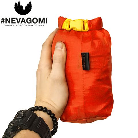 NVG-orange - Гамак-тент 2в1 #NEVAGOMI помаранчевий/жовті стропи