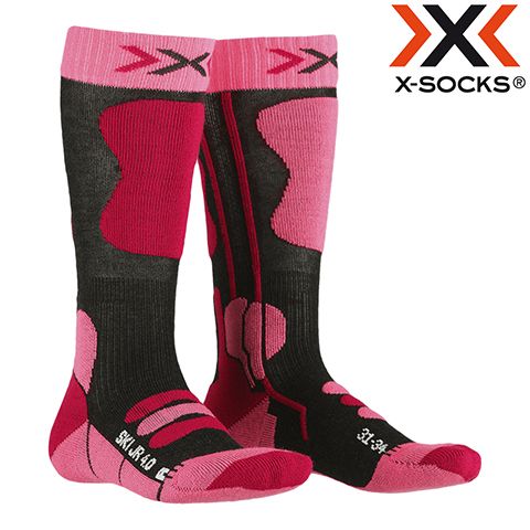 XS-SS00W19J-G307#31/34 - Шкарпетки дитячі SKI JR 4.0 anthracite melange/fluo pink