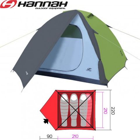 10003225HHX - Намет туристичний TYCOON 4 spring green/cloudy grey