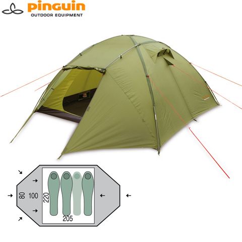 PNG 124.3 - Намет туристичний TORNADO 3 Dural green
