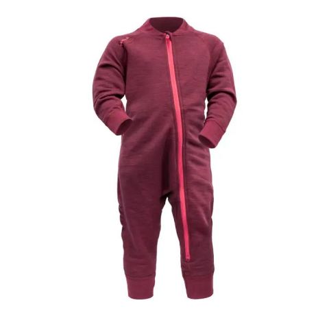 GO264700B-740A#98 - Комбінезон NIBBA MERINO Playsuit Baby beetroot melange