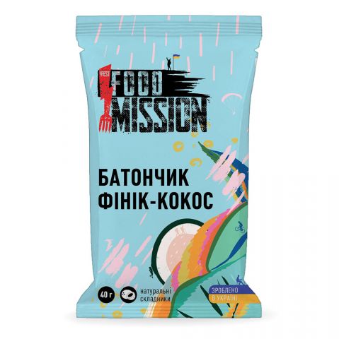4820260630177 - Батончик ФІНІК-КОКОС (Food Mission)