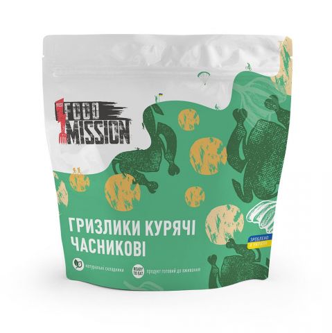 4820260630511 - Гризлики курячі часникові (Food Mission) 35г