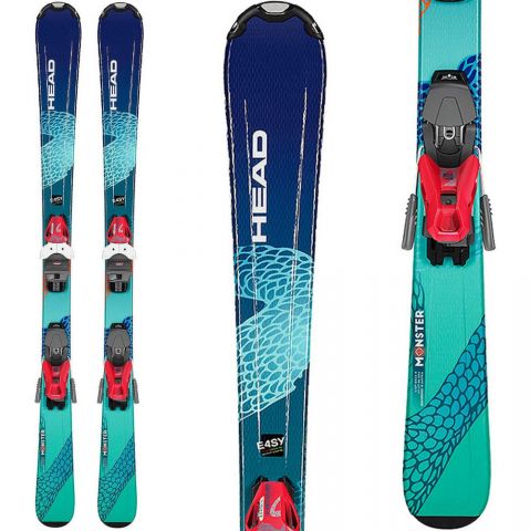 314382/100887#107 - Лижі MONSTER EASY JRS multi colored + кріплення JRS 4.5 GW CA (2023/24)