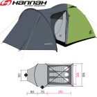 10003222HHX - Намет кемпінговий ARRANT 3 spring green/cloudy grey