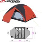 10003204HHX - Намет туристичний COVERT 3 WS mandarin red/dark shadow