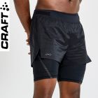 1910407-999000-XL - Шорти бігові CTM DISTANCE 2IN1 SHORTS M black
