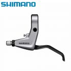 BLT4000LS - Гальмівна ручка BL-T4000 V-brake ліва, під 2 пальці, срібл/чорний