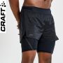 1910407-999000-XL - Шорти бігові CTM DISTANCE 2IN1 SHORTS M black