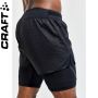 1910407-999000-XL - Шорти бігові CTM DISTANCE 2IN1 SHORTS M black