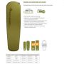 AMSICMRL - Килимок самонадувний CAMP Self Inflating Mat Rectangular Large olive